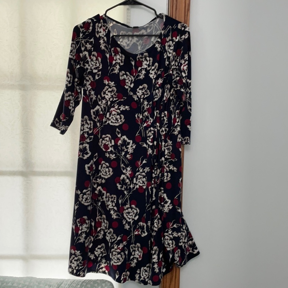 Pea in the Pod Navy Floral Maternity Dress